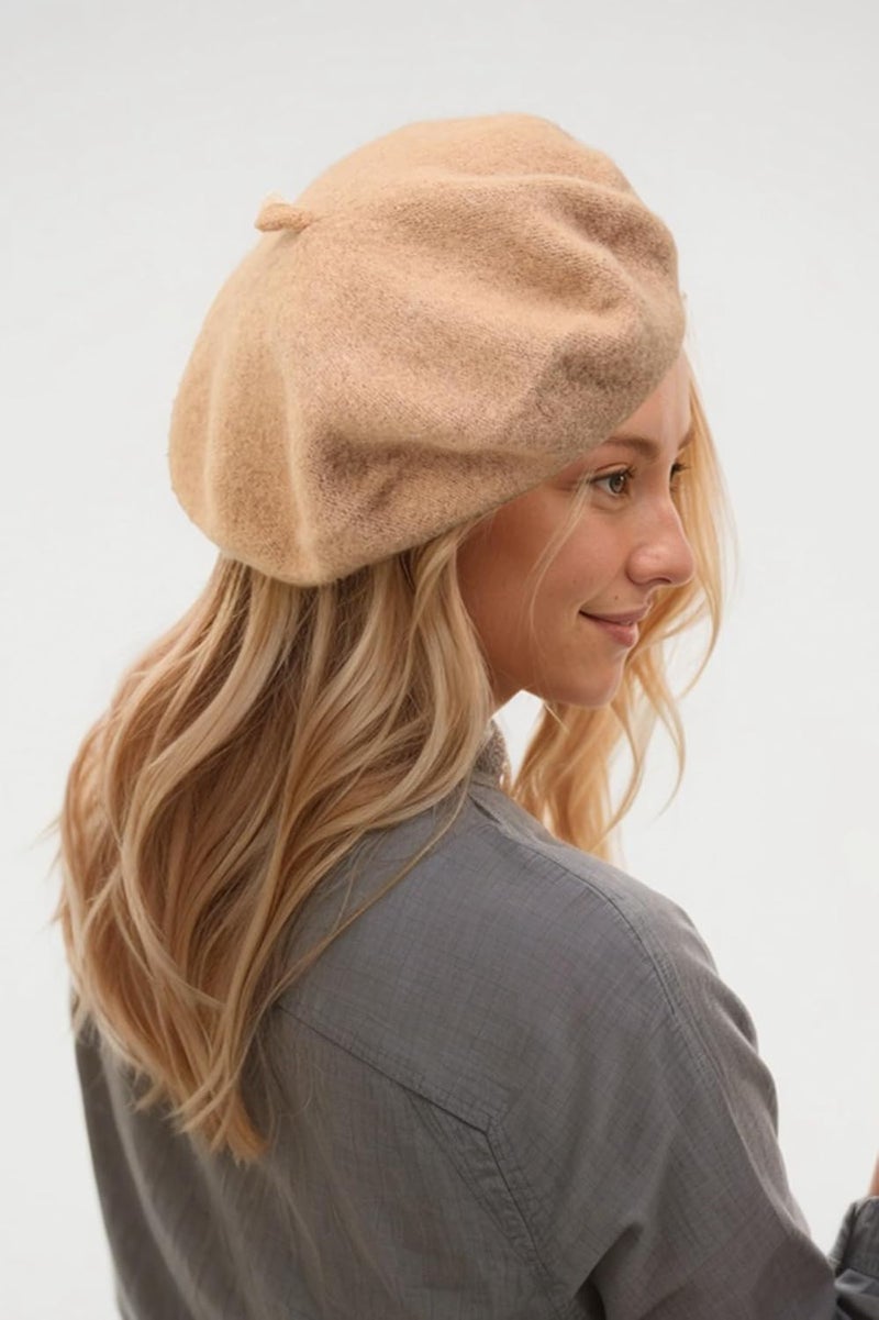EGANO Women's ​​Beret Hats​​ - French Wool Blend Winter Cap, 70% Wool All-Season Soft ​​Beret Hats for Women​​ (Multi-Color)​ - Image 5